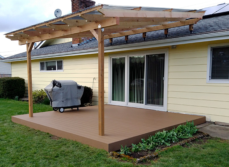 Patio cover and deck